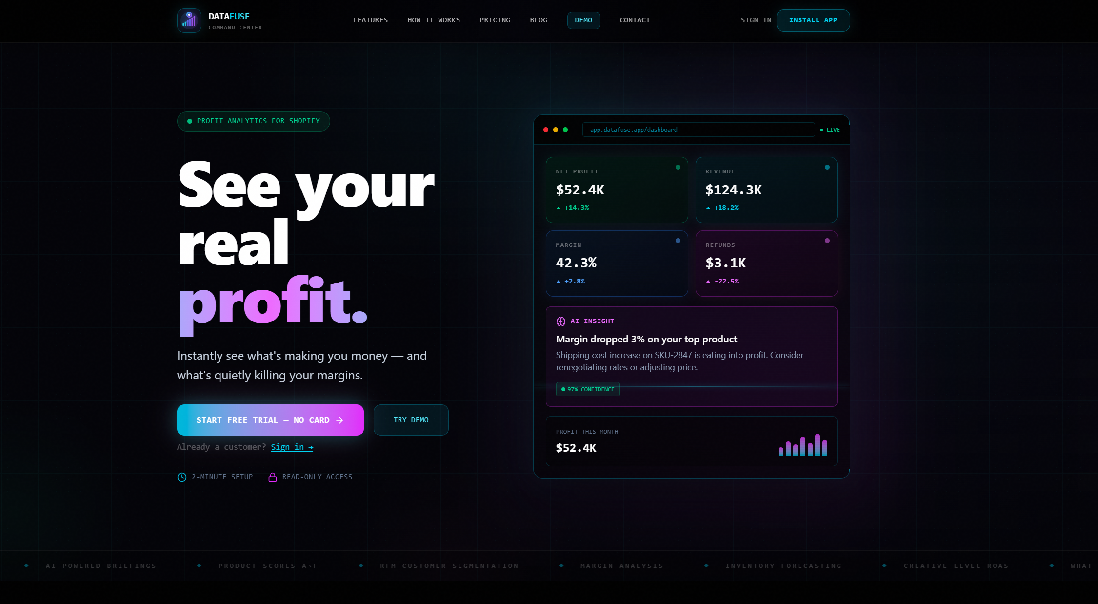 DataFuse, site preview