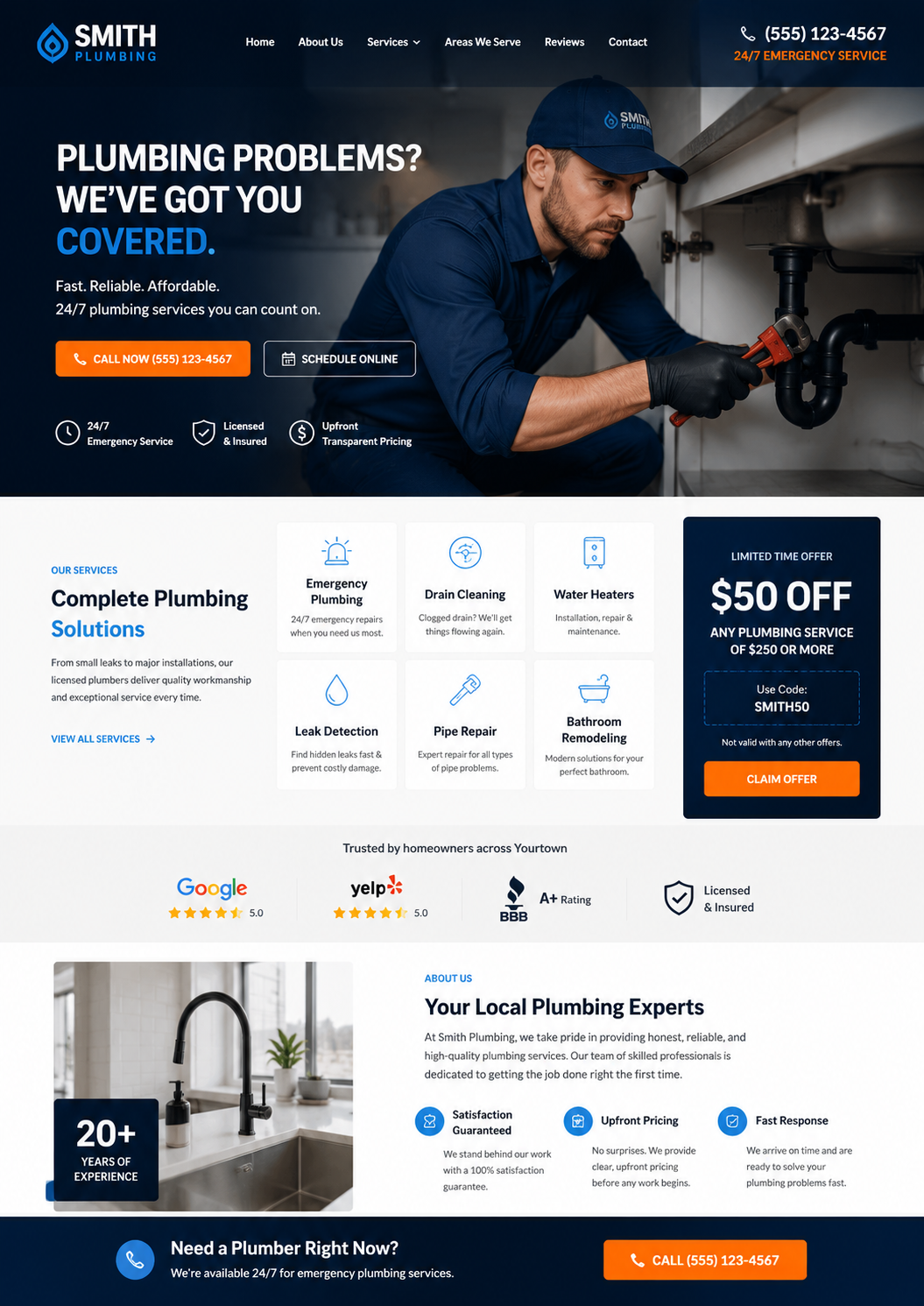 Smith Plumbing, redesigned